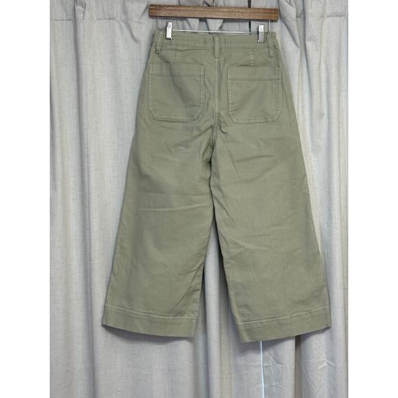 Madewell Wide Leg Cropped Jeans in Soft Lime Color - Picture 2 of 8